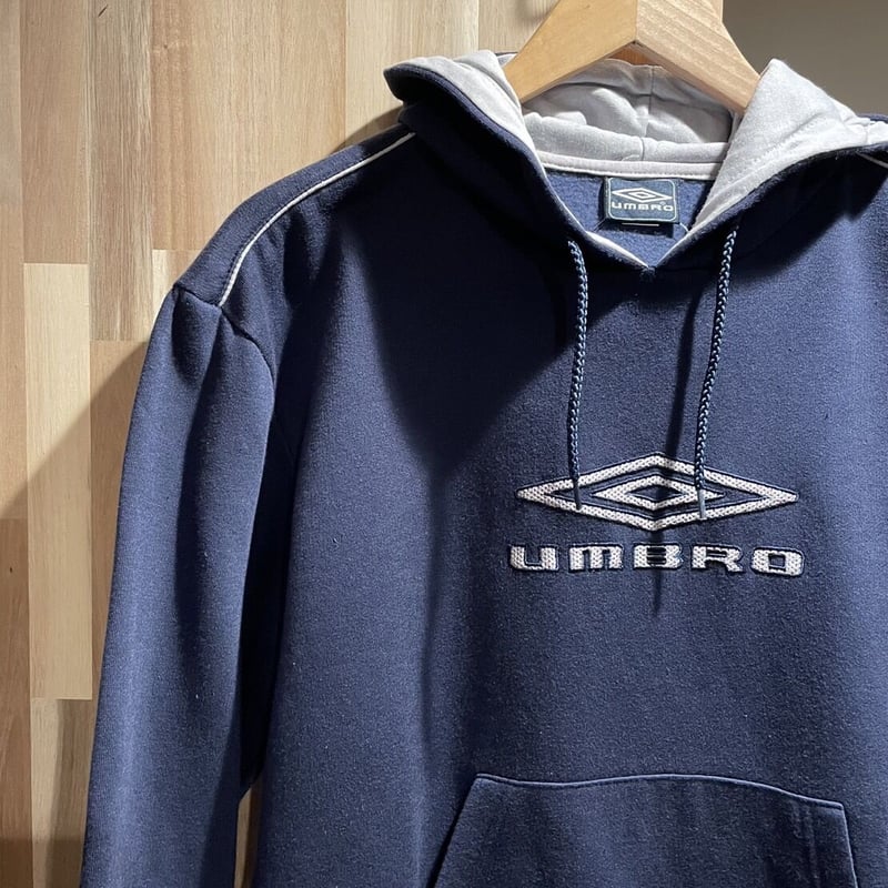 UMBRO 刺繍ロゴパーカー Mサイズ ネイビー | 古着屋Quest