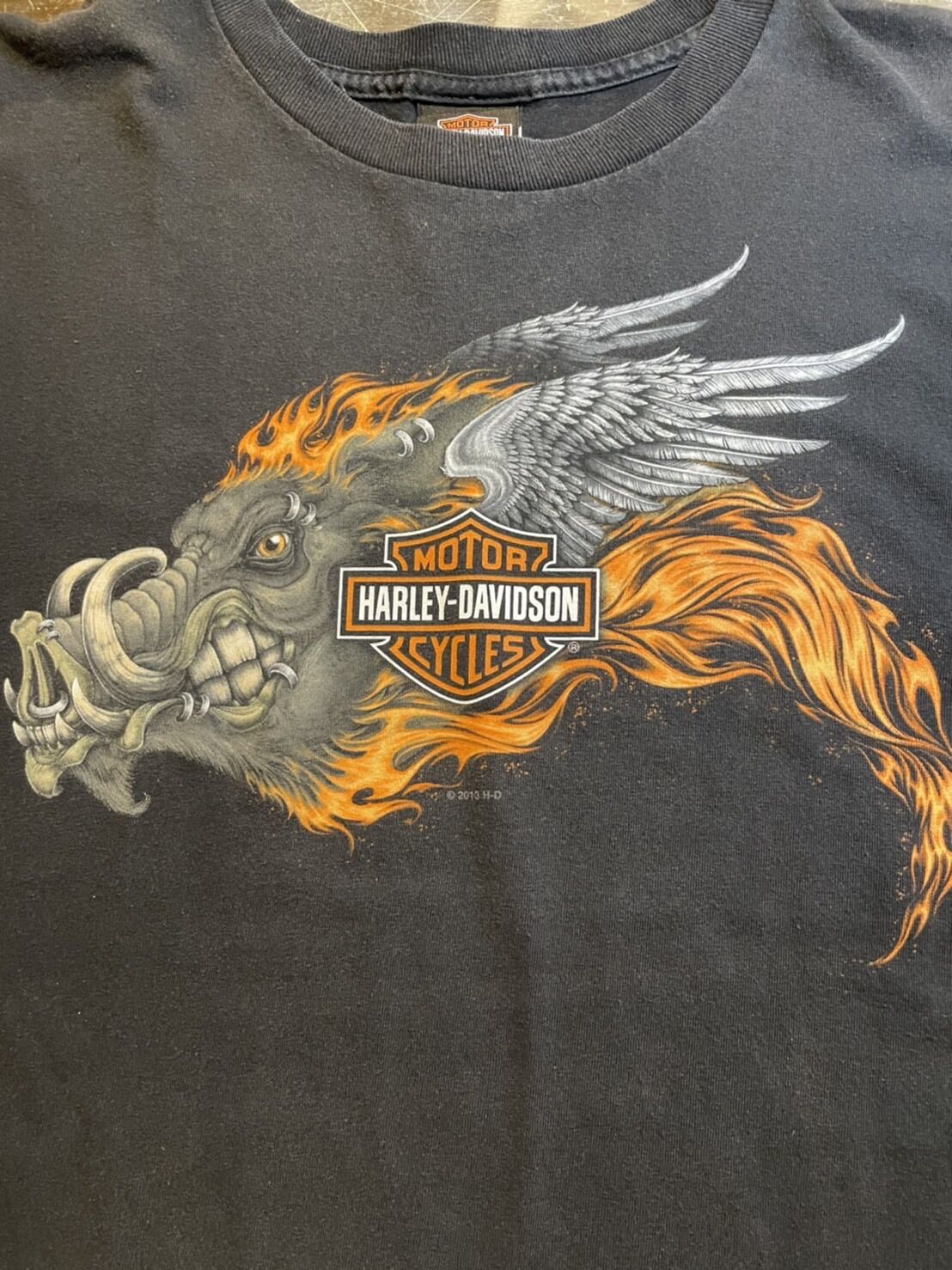 美品　Harley-Davidson 00s メキシコ製　デカロゴ　tシャツ