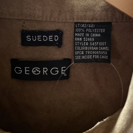GEOGE ジョージ　フェイクスウェード　長袖シャツ　A601 フェイクスエードシャツ