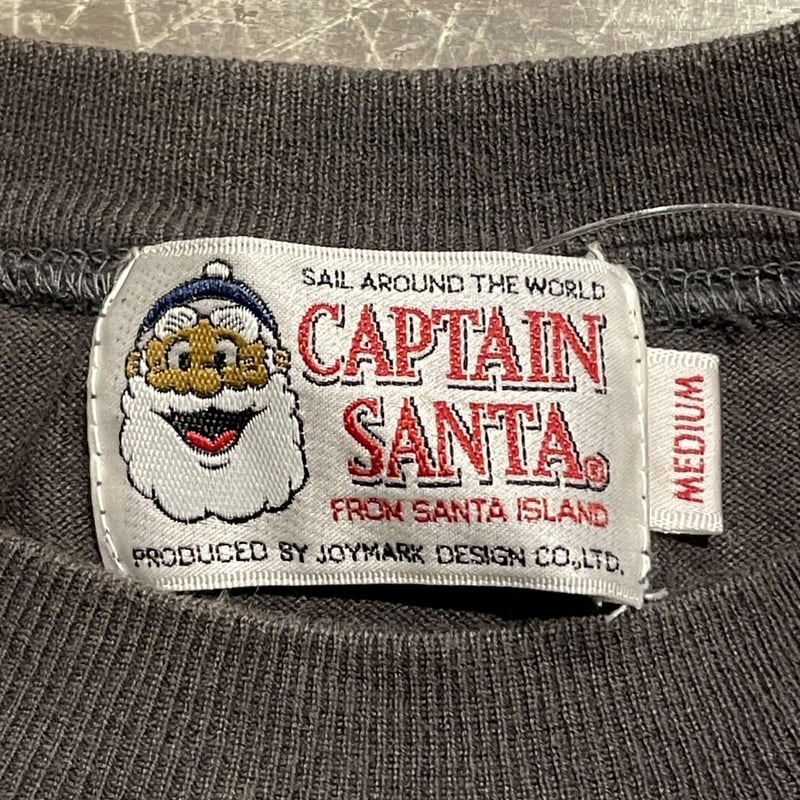 90s CAPTAIN SANTA キャプテンサンタ 刺繍 ボーダー 半袖Tシャツ M