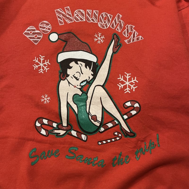 Bettyboop プリントスウェット ベティブープ サンタ クリスマス