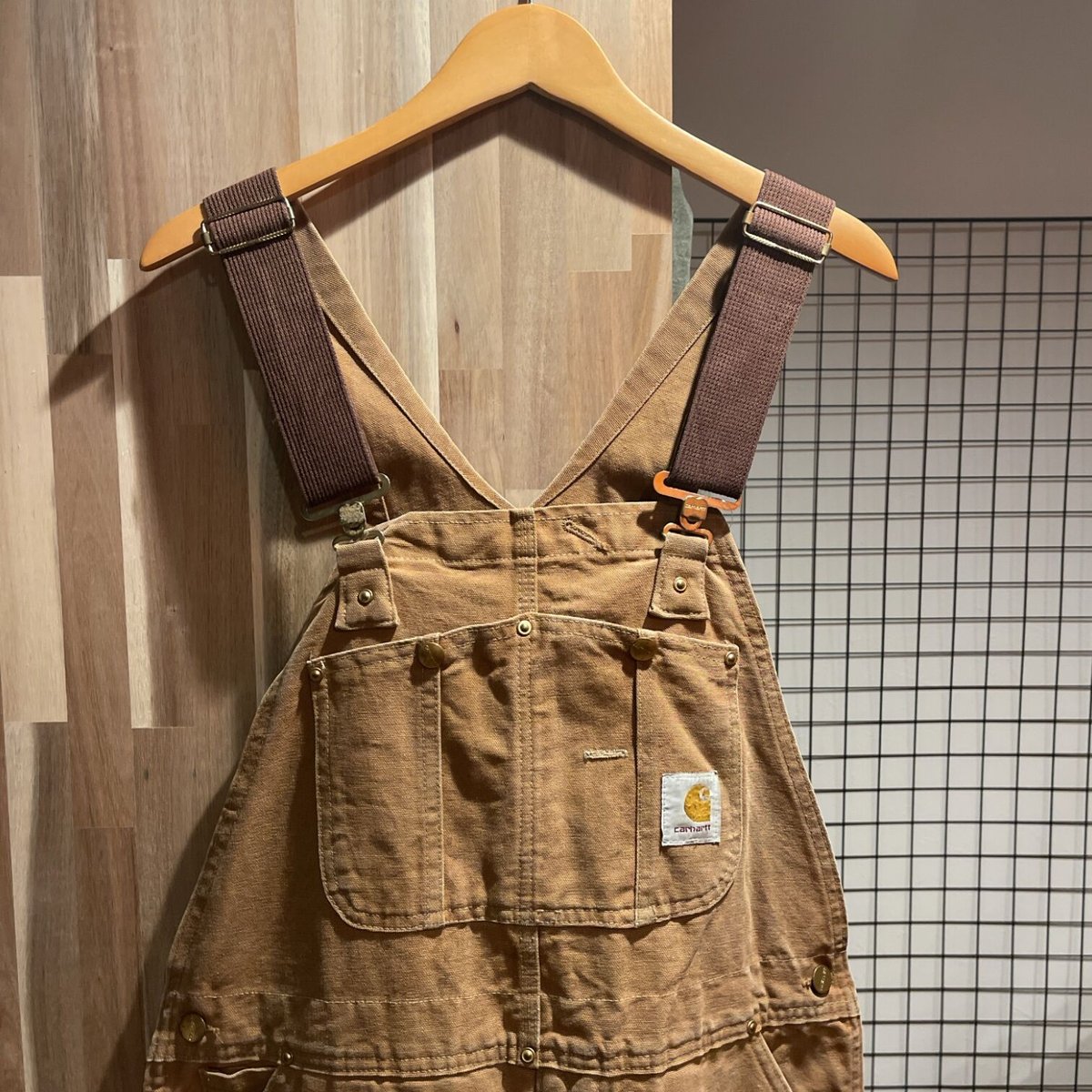 80s Carhartt カーハート USA製　中綿オーバーオール　ダブルニー