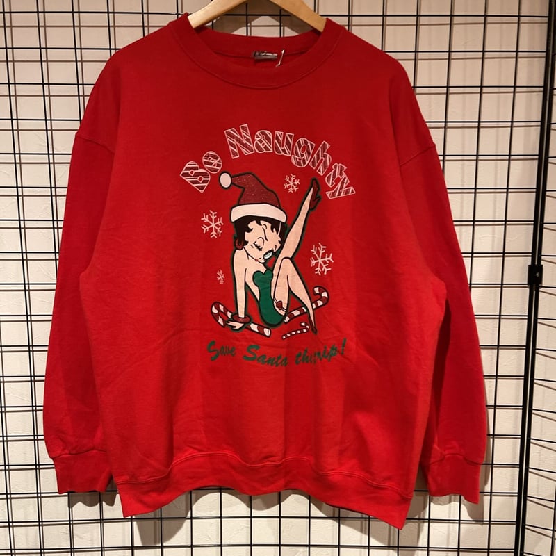 Betty Boop ベティ・ブープ クリスマス スウェットシャツ | 古着屋Quest