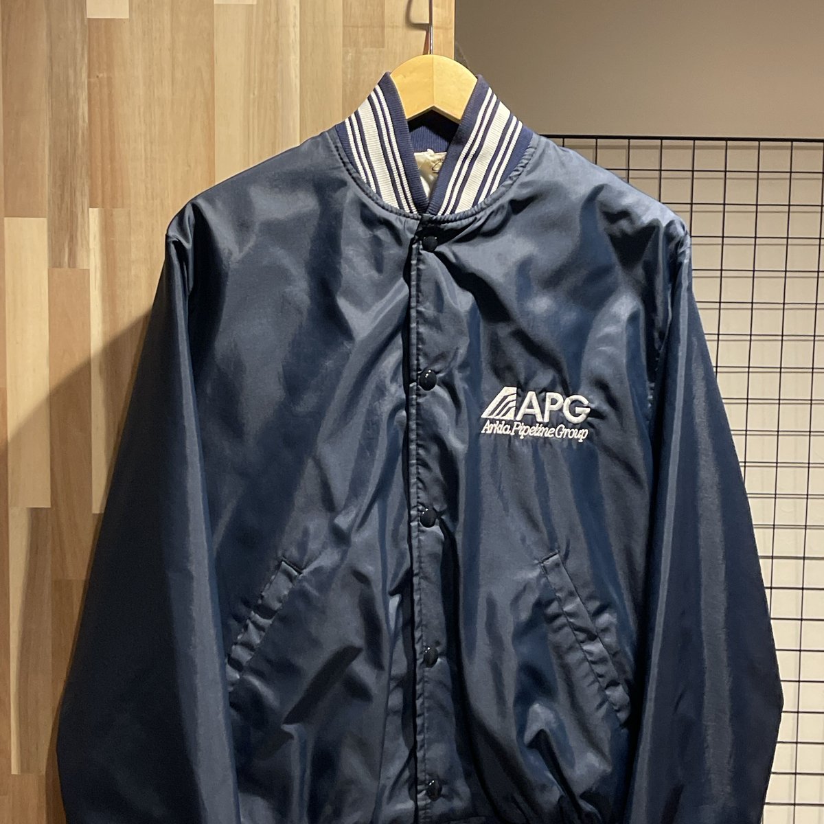 80s Gem sportswear USA製 ジェムスポーツウェア ナイロンスタジャン C4...