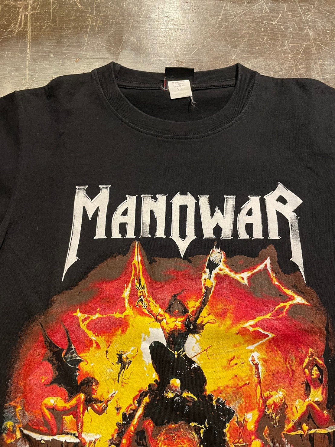 Manowar メタルバンドtシャツ - Tシャツ/カットソー(半袖/袖なし)