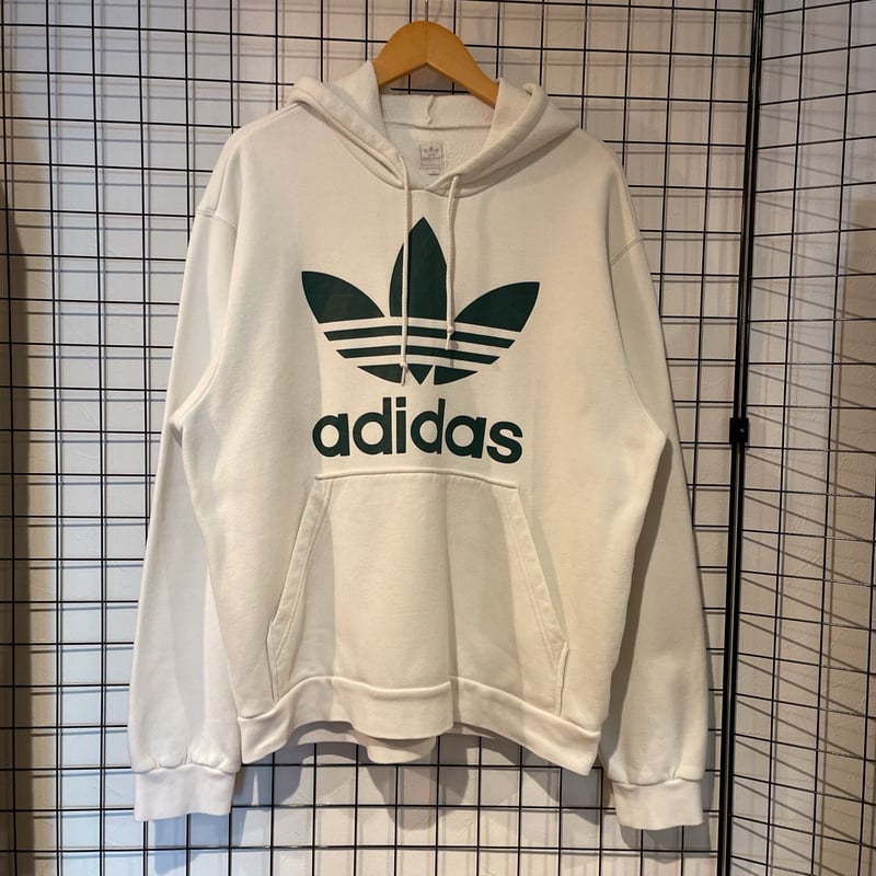 adidas　アディダス　ロング　パーカー　コート　ネイビー　スエット　XL