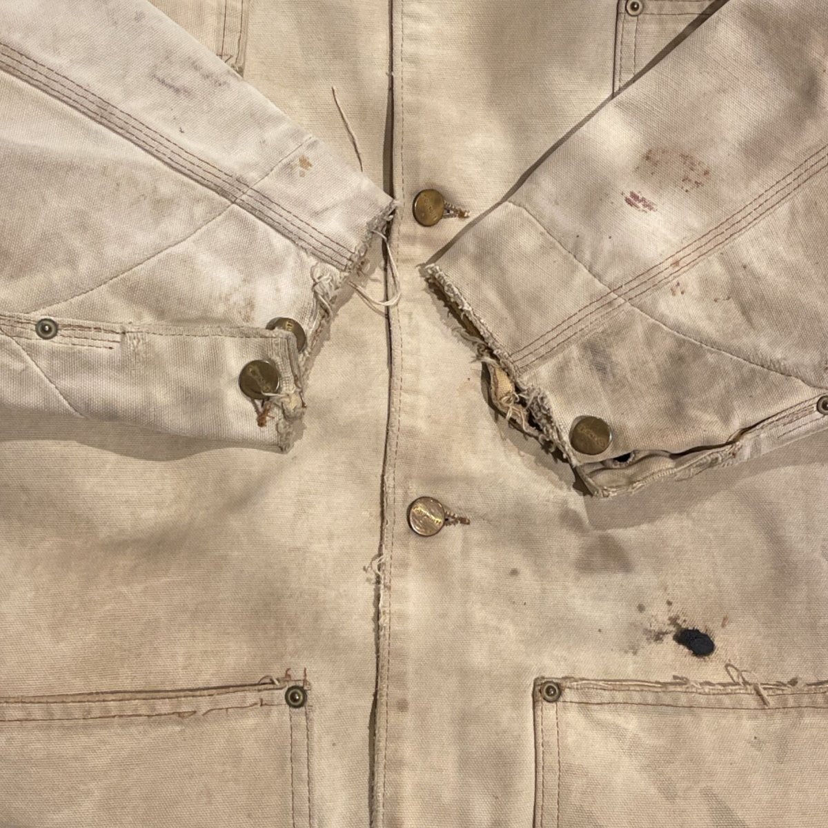 カーハート デニムミシガンチョアコート カバーオールUSA星タグ80〜90S