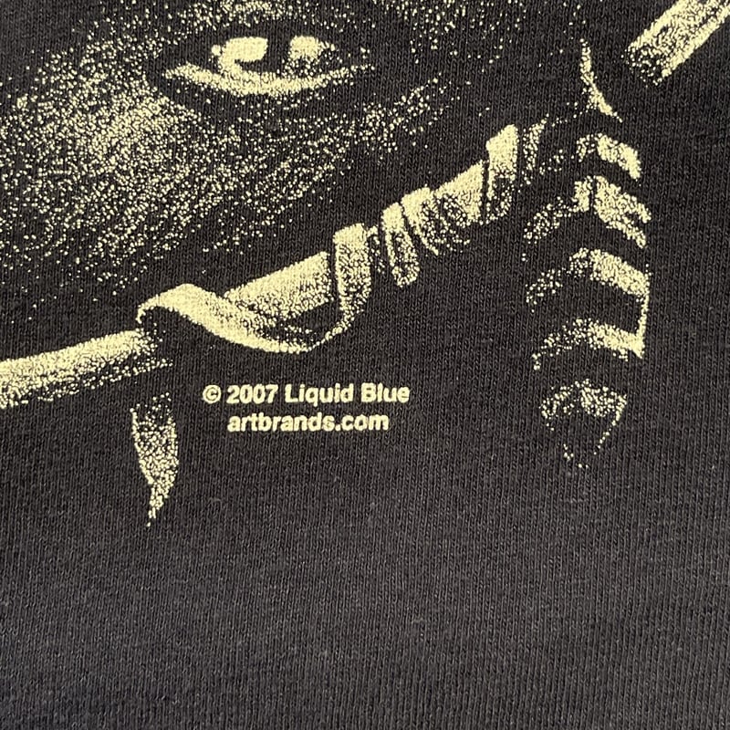 GILDAN Liquid Blue ネイティブアメリカンプリント 長袖Tシャツ ロンT