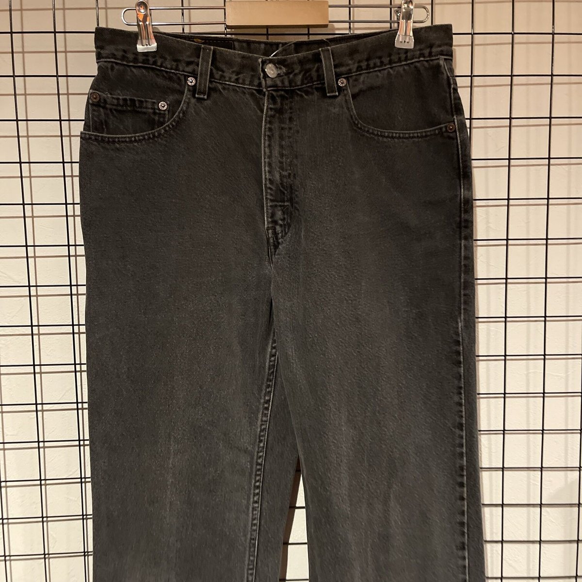 00s Levi's 43901-7250 ブラック　デニムパンツ　リラックスドストレート