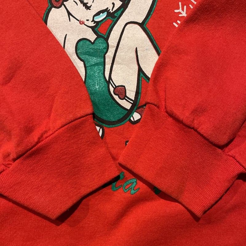 Bettyboop プリントスウェット ベティブープ サンタ クリスマス