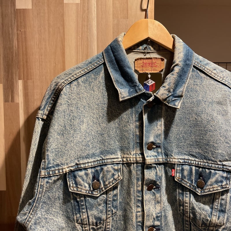 80s Levi's denim soutien collar coat