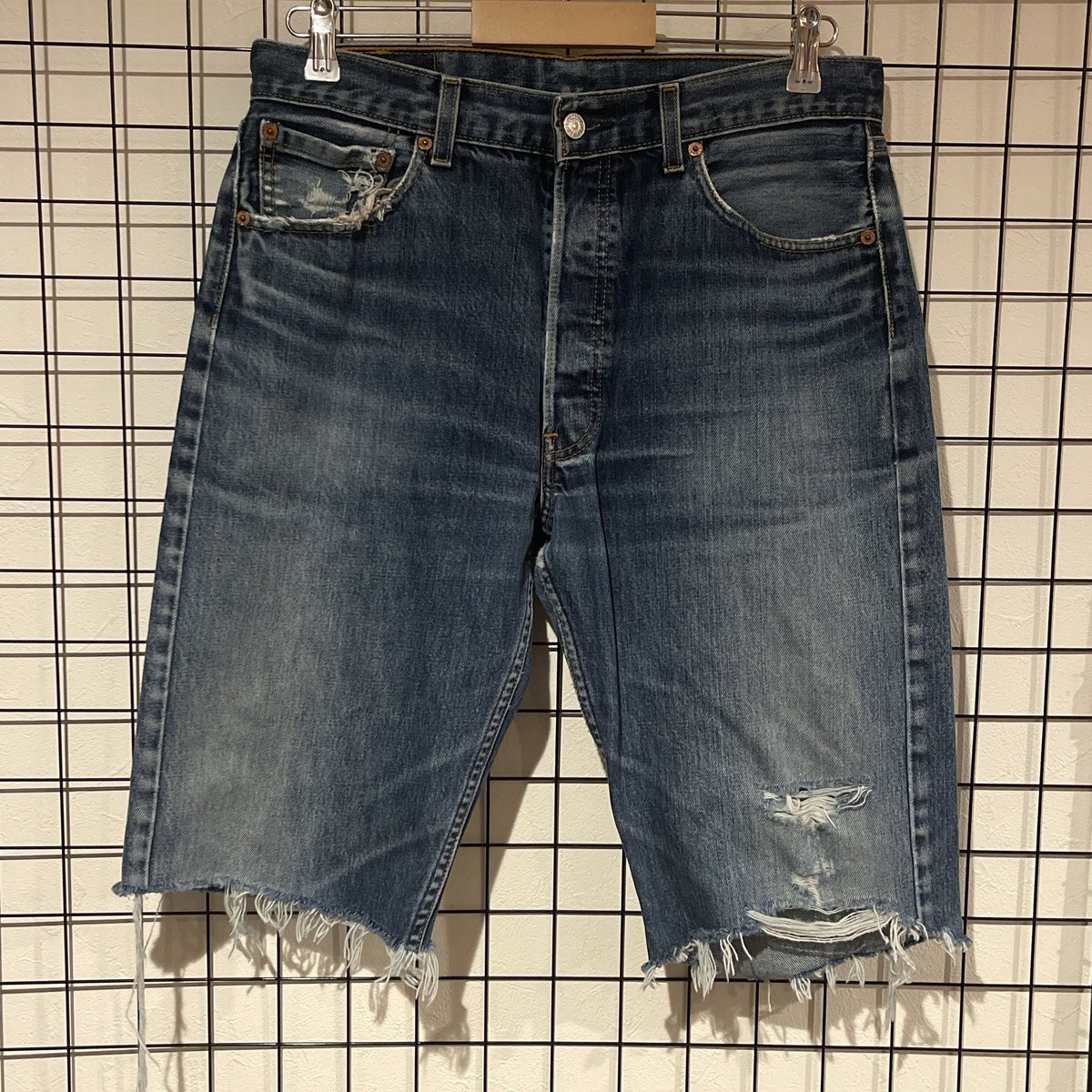 リーバイス 501 ハーフパンツ ひどく w34 L13 ②