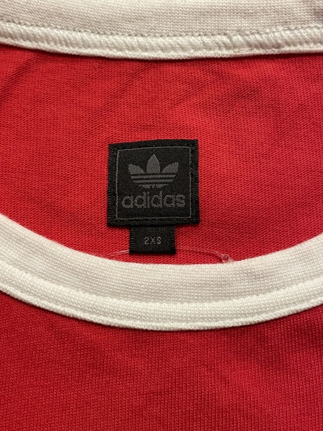 80sヴィンテージ アディダス 復刻シャツ ロンTシャツ ビッグトレフォイル