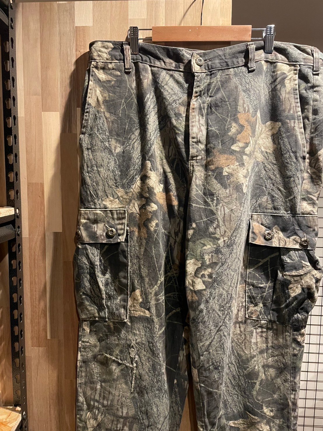 MOSSY OAK リアルツリーカーゴオーバーオール 古着/実寸W38L26 MOSSY OAK リアルツリーカーゴオーバーオール 古着/実寸W38L26