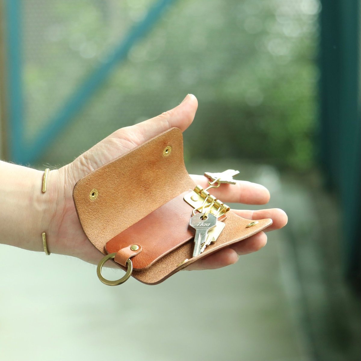 Kaoyorinakami leather key case キーケース ブラウン kaoyorinakami