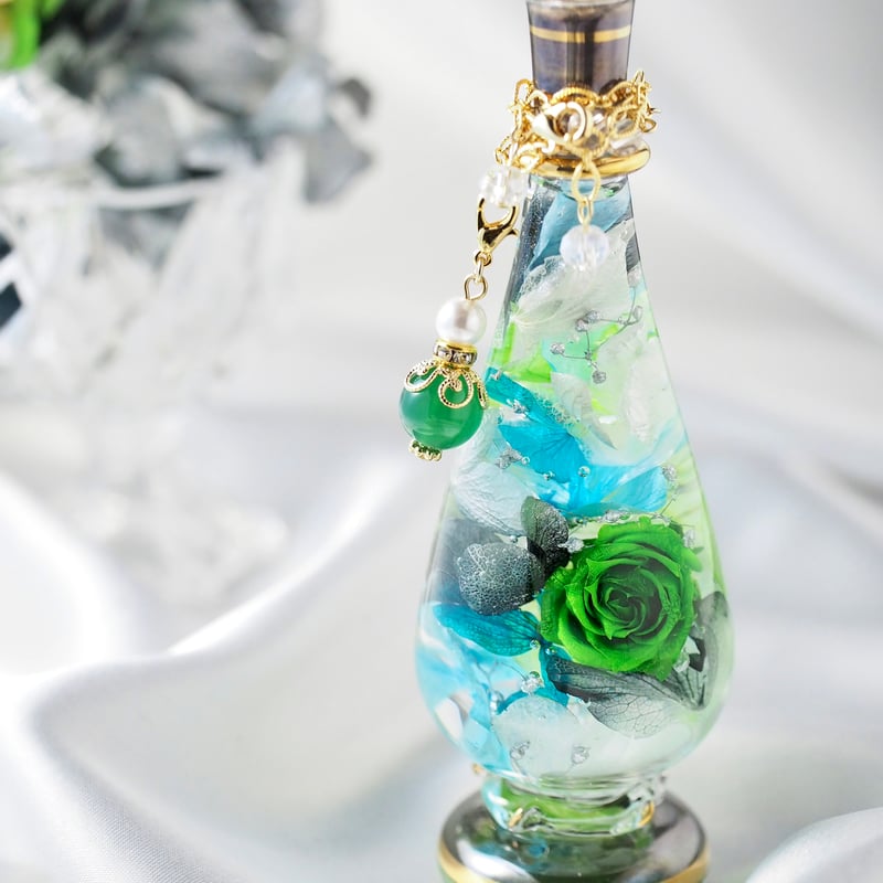 GreenTurquoise +Black | シュト flower art glass