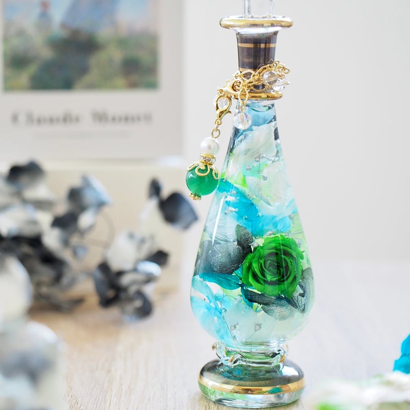 GreenTurquoise +Black | シュト flower art glass