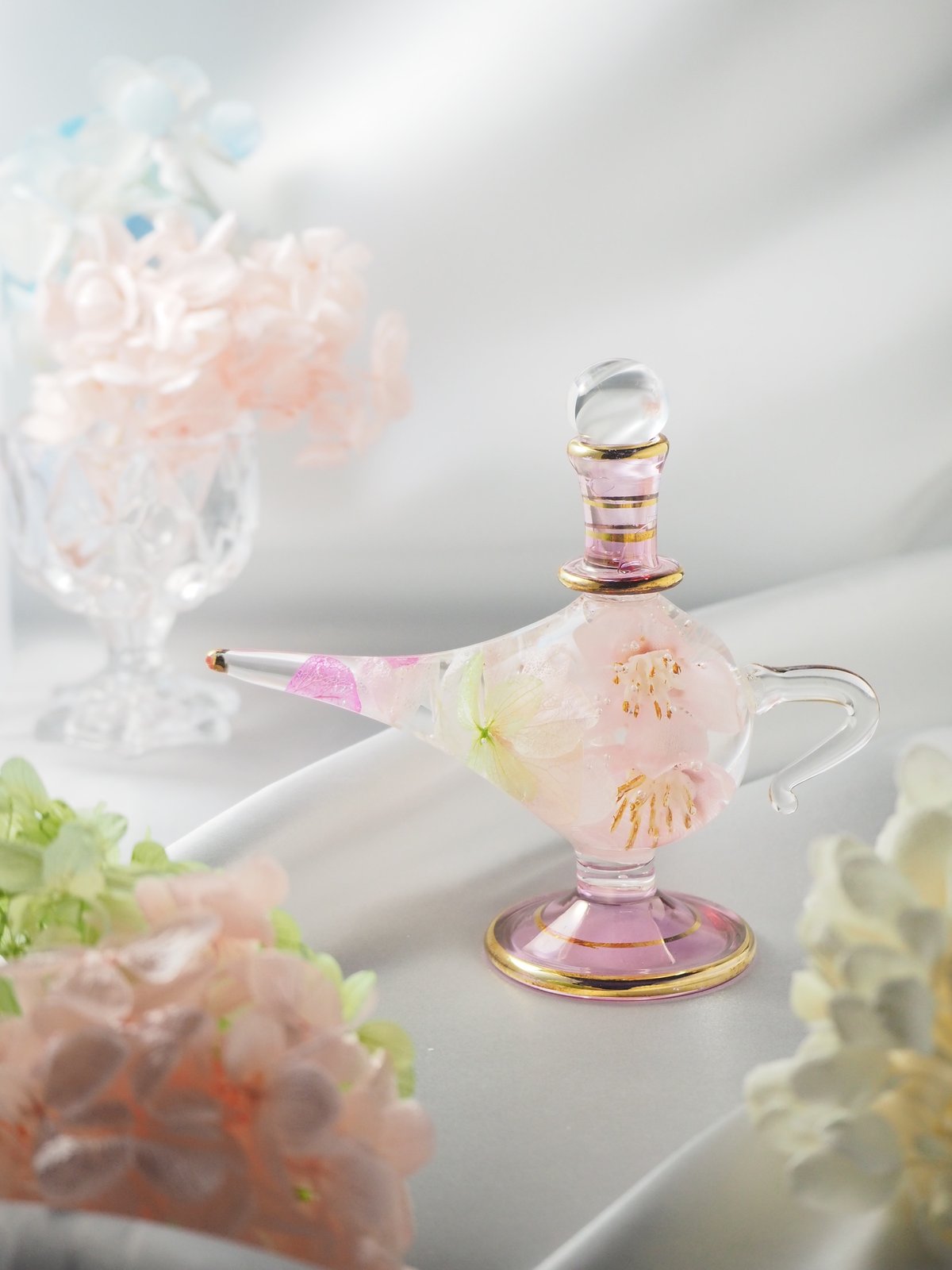 1249 春爛漫イースター 桜とお花畑 フラワーインテリアシーグラスアート 飾り 1249 春爛漫イースター 桜とお花畑 フラワーインテリア