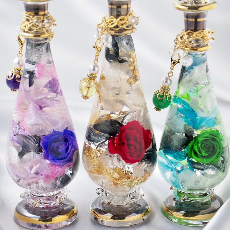 Black+」天然石ブレスレット付き | シュト flower art glass