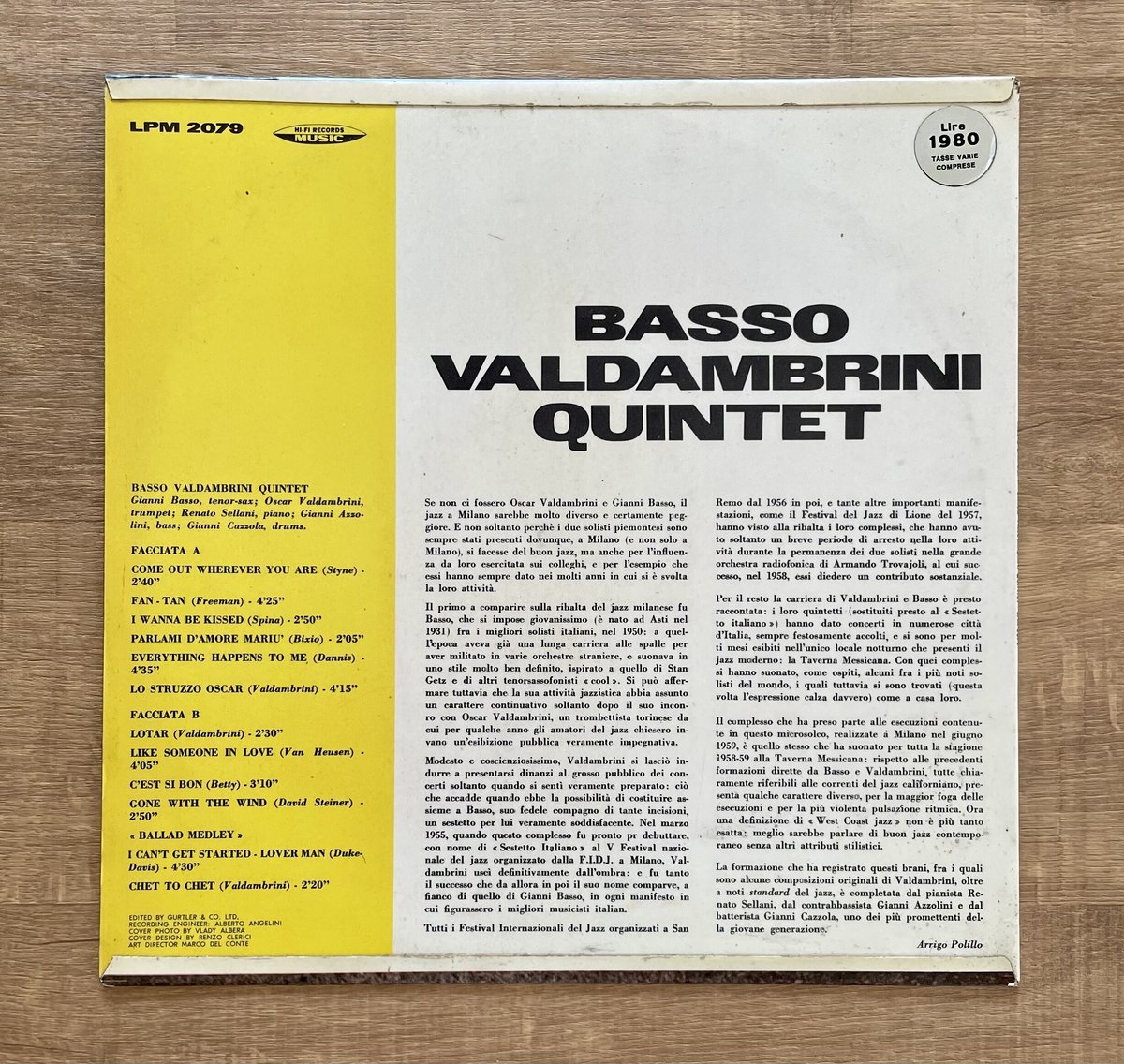 Basso Valdambrini Quintet – Basso Valdambrini Q