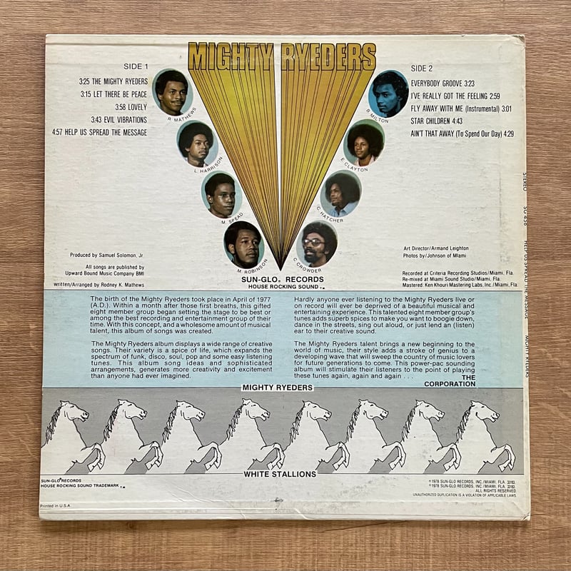 洋楽 Mighty Ryders Spread The Message LP Mighty Ryeders - Help Us Spread The Message