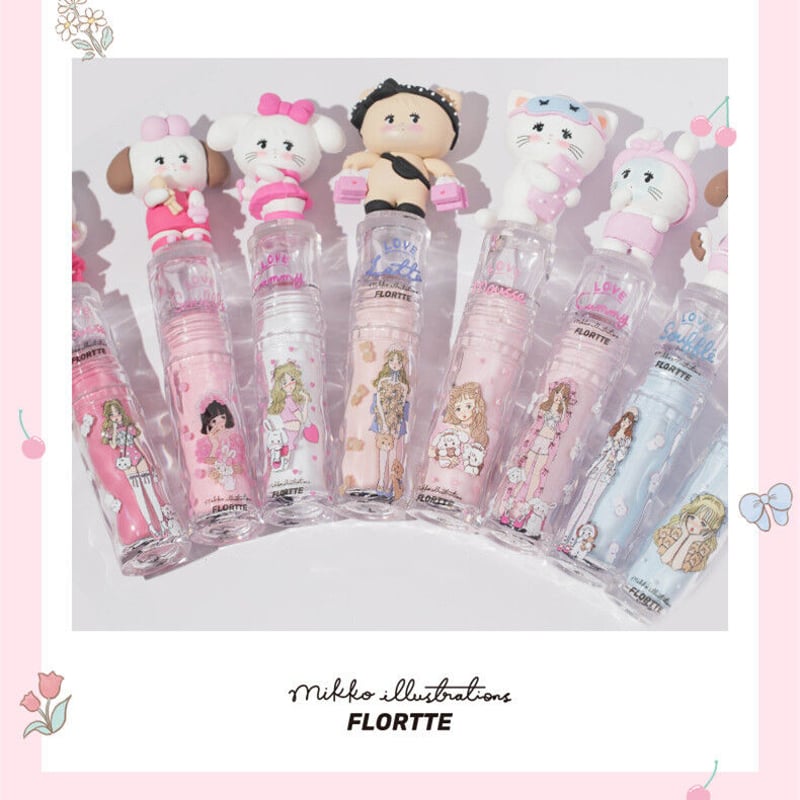 フロレット mikko illustration リップセット　限定 FLORTTE(フロレット) × MIKKO シリーズ リップクリーム 泥質感 | CNCOS