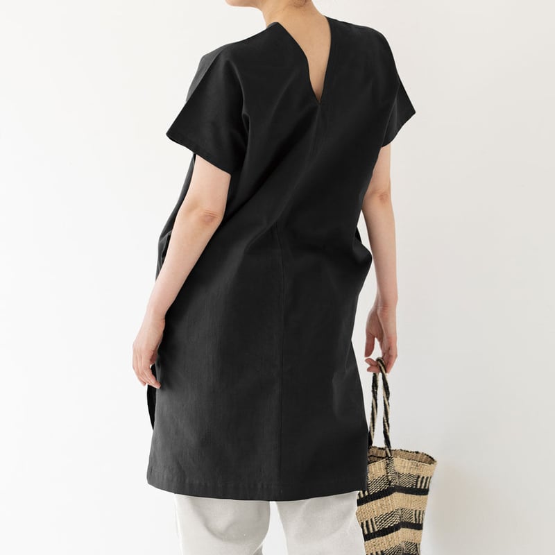 和晒のカレンシャツ ロング｜ブラック | くらす和晒（わざらし）｜洗っ