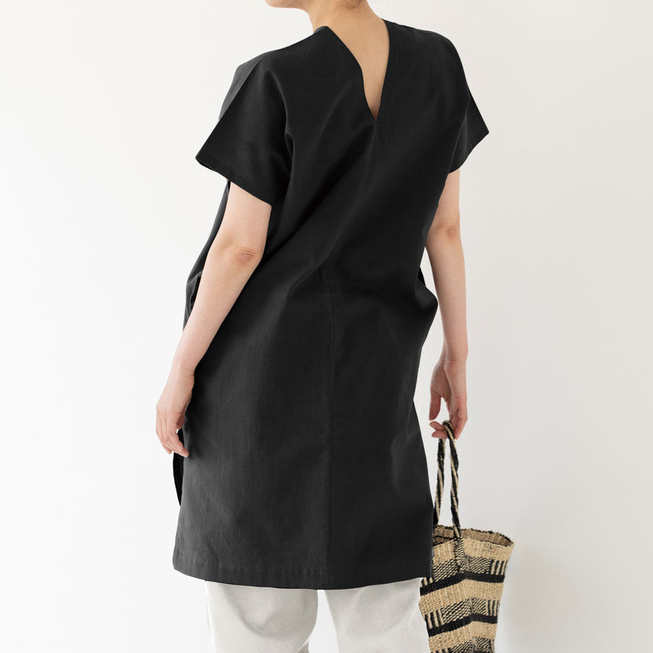 和晒のカレンシャツ ロング｜ブラック | くらす和晒（わざらし）｜洗っ