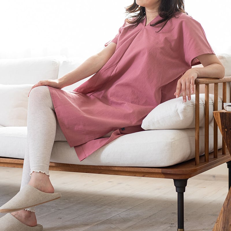 和晒のカレンシャツ ロング｜ブラック | くらす和晒（わざらし）｜洗っ