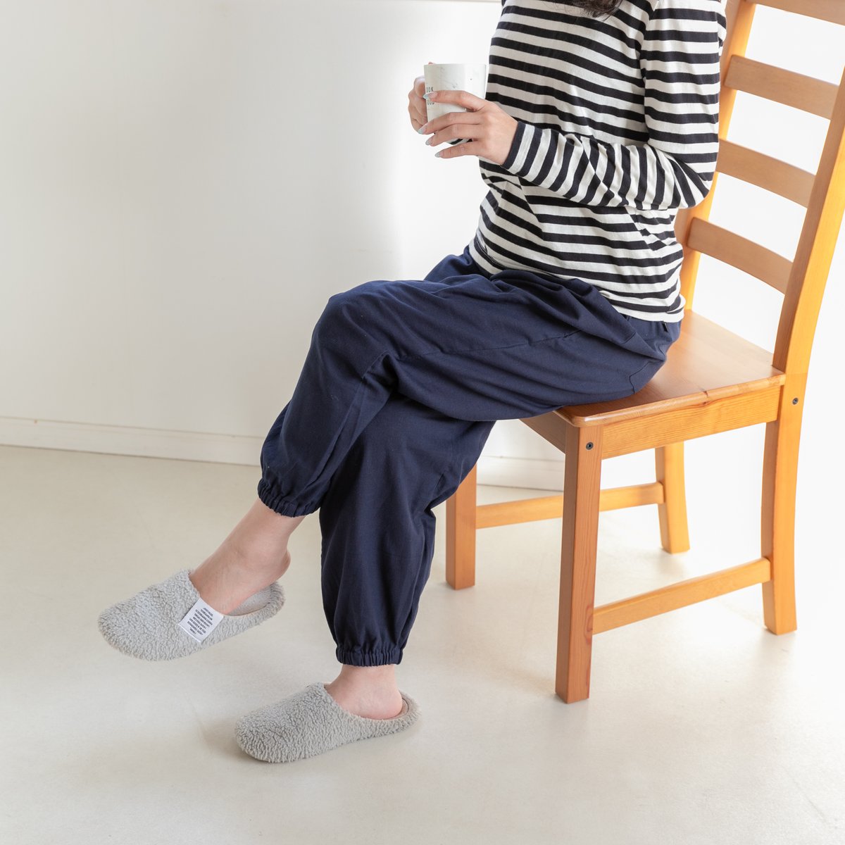 和晒ガーゼもんぺ 無地 ネイビー | くらす和晒（わざらし）｜洗って