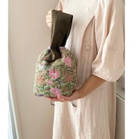 カンタキルト風　巾着バッグ