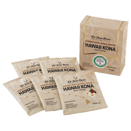 ＠リルジーンファーム「ハワイ100％コナコーヒードリップ 50g」10g×5杯分