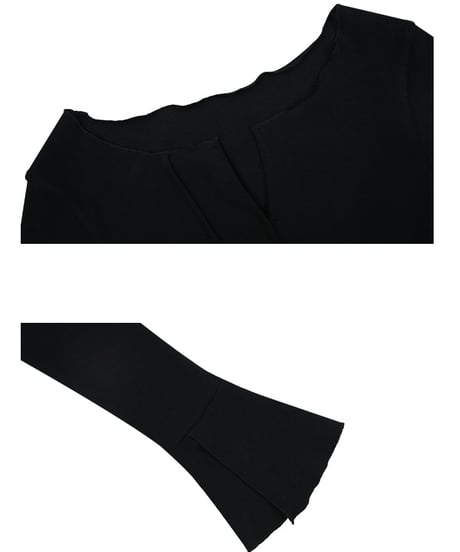 frill slim cutsew / 2color　hm2027