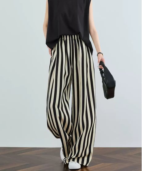relaxed stripe pants　hm2373
