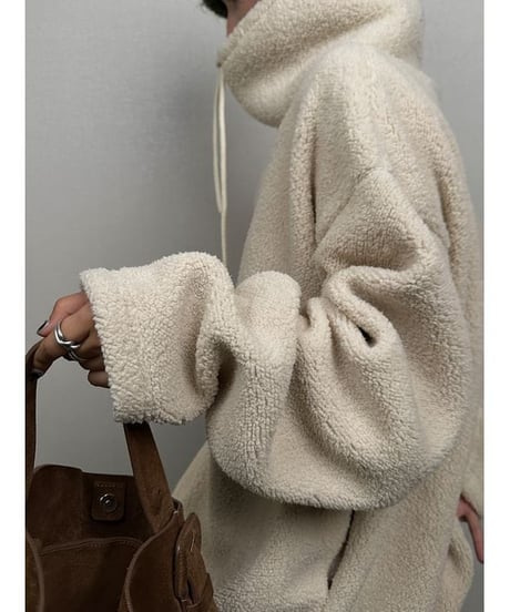 plush fleece hoodie / 2color　hm1767