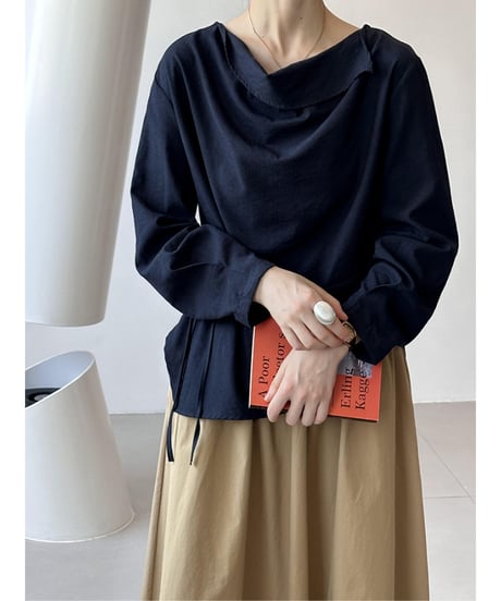 waist ribbon blouse / 3color　hm2049