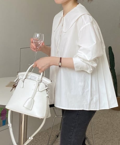 large collar blouse / 2color　hm2852