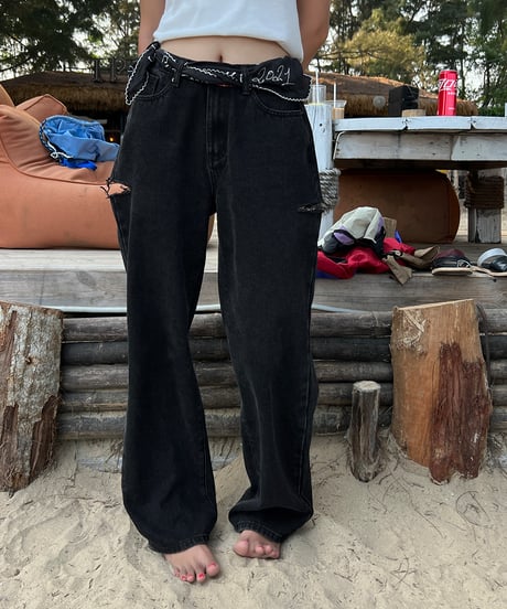 broken denim pants / 2color　hm1920