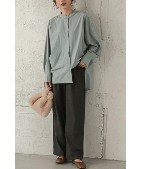 slit hem shirt / 4color　hm2964