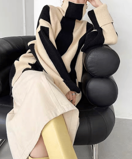 striped design knit　hm1660