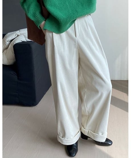 tuck wide pants / 2color　hm1780