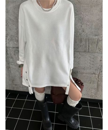 side snap tunic / 2color　hm2810