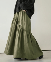 asymmetric tiered skirt / 5color　hm2691