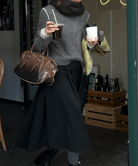 layer style knit top / 2color　hm1091