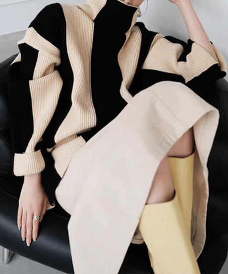 striped design knit　hm1660