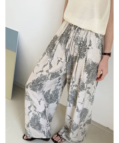 soft botanical pants / 2color　hm2223