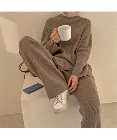 slit knit set-up / 3color　hm2773