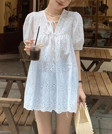 eyelet lace blouse　hm2920