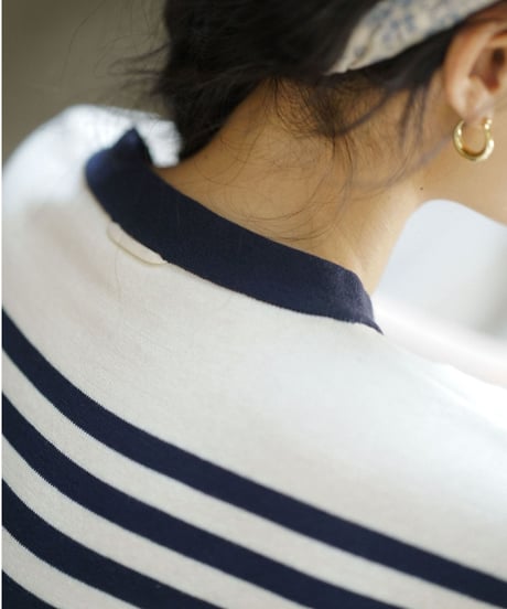 french sleeve border top　hm2218