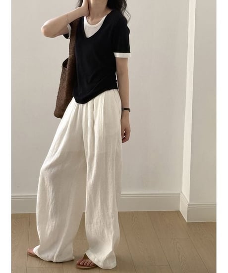 wide leg easy pants / 2color　hm2270